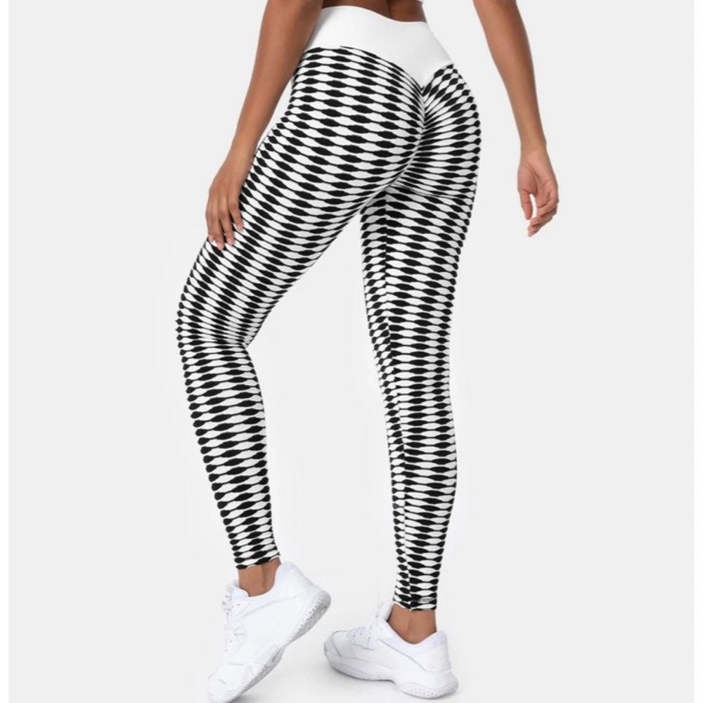 High waisted texture leggings